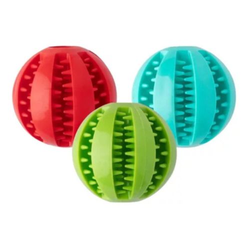 3x Bola Interativa Cães Porta Petiscos Ração Anti Stress 3x Bola Interativa Cães Porta Petiscos Ração Anti Stress