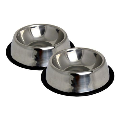 2 Unidades Tigela M- Ração- Água- Cachorro- Gato- Pet- Inox