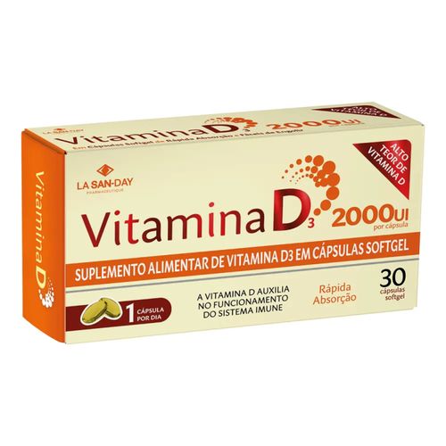 Vitamina D3 2.000ui (30 Cápsulas)