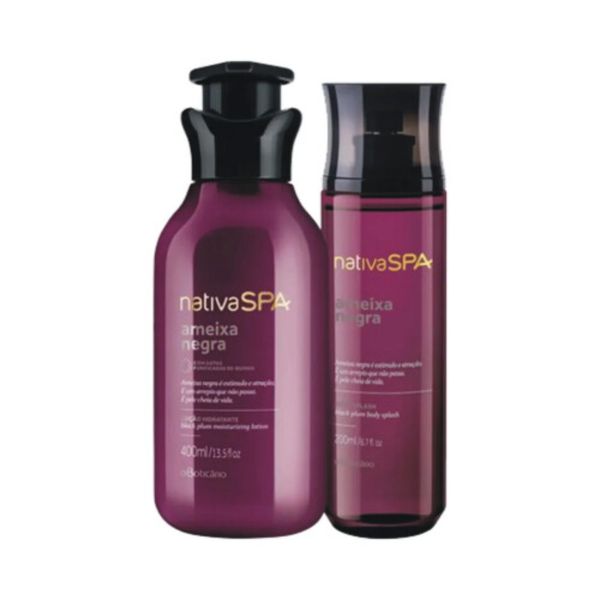 Combo Nativa Spa Ameixa Negra Creme Hidratante 400ml Body Splash 200ml