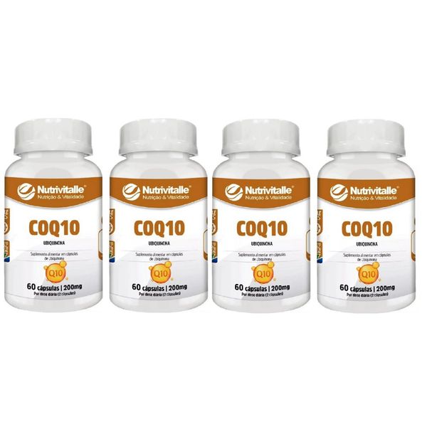 KIT 04 COQ10 200MG 60CAPS NUTRIVITALLE