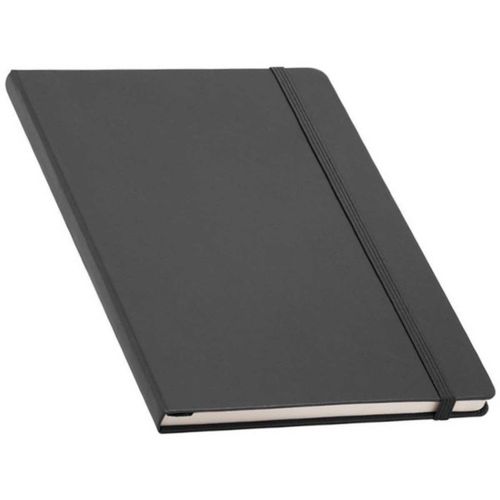 Caderneta Pautada Preta - A5 - Capa Dura - 80 Folhas