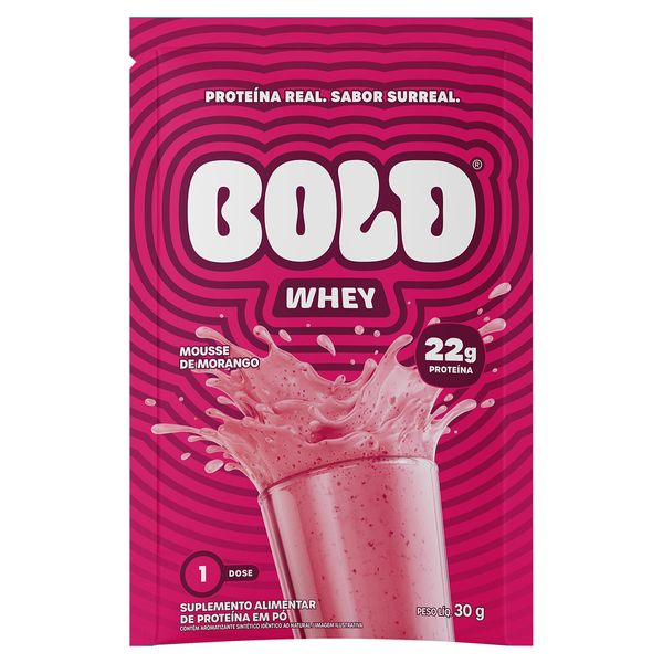 Suplemento Proteico Bold Whey Mousse de Morango 30g em Pó