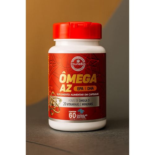 Ômega 3 Multivitamínico A-Z - 20 Vitaminas e Minerais + EPA DHA 1400 mg- 60 Caps. Sorftgel