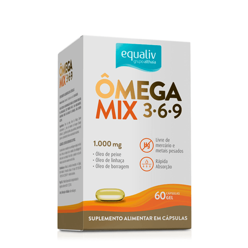 Ômega Mix 3-6-9 60 Cápsulas Equaliv Ômega Mix 3-6-9 60 Cápsulas Equaliv