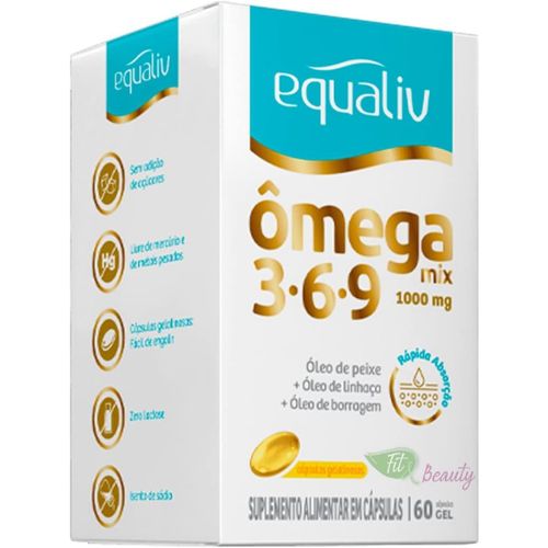 Suplemento Alimentar Equaliv Ômega Mix 3-6-9 - 60cps Suplemento Alimentar Equaliv Ômega Mix 3-6-9 - 60cps