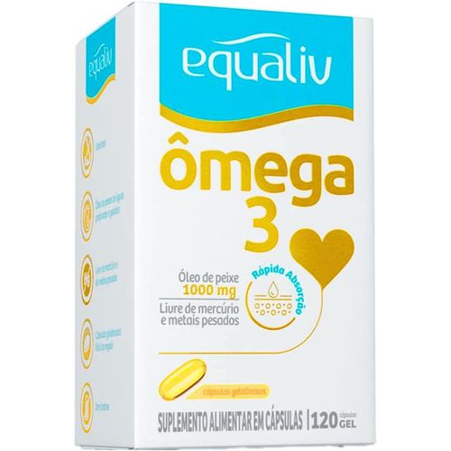 Suplemento Alimentar Ômega 3 Equaliv - 120 Cápsulas Gel