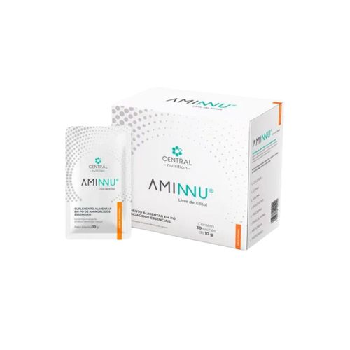 Aminnu Sem Xilitol-30 Sachês- Central Nutrition-Tangerina Tangerina Aminnu Sem Xilitol-30 Sachês- Central Nutrition-Tangerina Tangerina