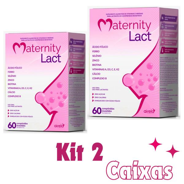 Vitamina pre natal Maternity Lact para gravidas e lactantes Kit 2 Caixas 60 cada Maternity Lact para gravidas e lactantes Kit 2 Caixas 60 cada