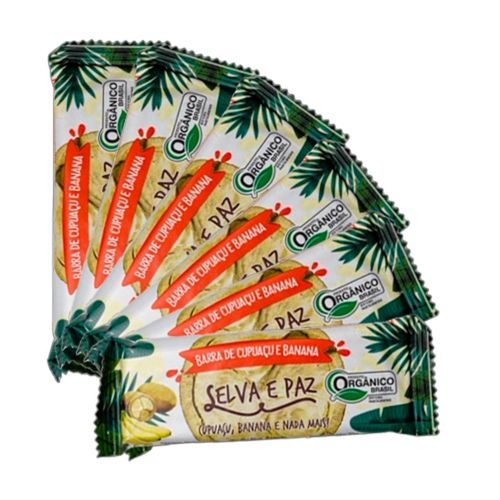 Kit 6X: Barra de Frutas Amêndoa de Cupuaçu e Banana Orgânica Selva e Paz 30g Kit 6X: Barra de Frutas Amêndoa de Cupuaçu e Banana Orgânica Selva e Paz 30g