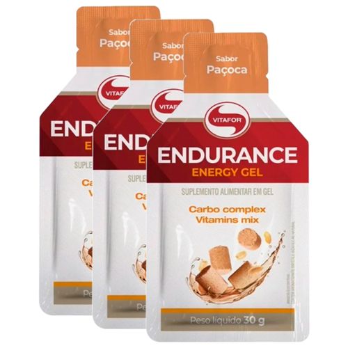 Kit 3X: Endurance Energy Carboidrato em Gel Paçoca Vitafor 30g Kit 3X: Endurance Energy Carboidrato em Gel Paçoca Vitafor 30g