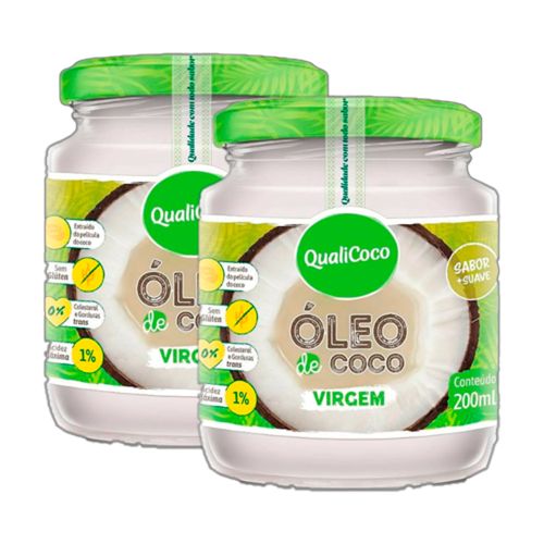 Kit 2X: Óleo de Coco Virgem Qualicoco 200ml Kit 2X: Óleo de Coco Virgem Qualicoco 200ml