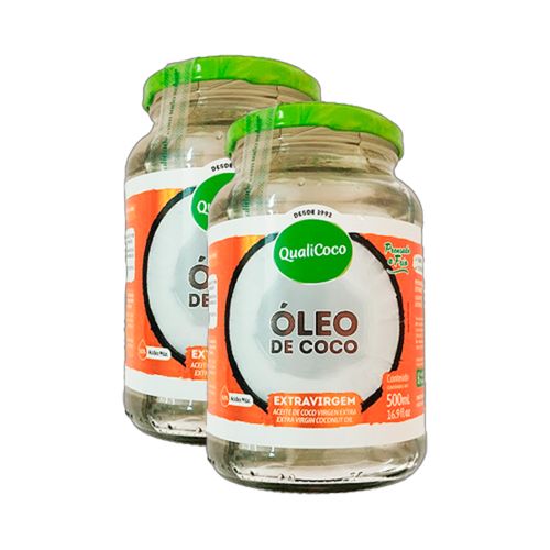 Kit 2X: Óleo de Coco Extravirgem Qualicoco 500ml