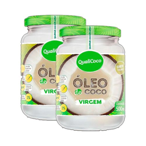 Kit 2X: Óleo de Coco Virgem Qualicoco 500ml Kit 2X: Óleo de Coco Virgem Qualicoco 500ml