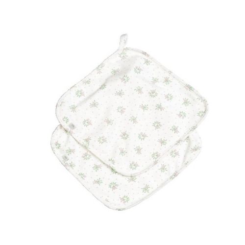 Pano de Boca Atoalhado duplo 2 peças Estampado Rosas Poá D´Bella for Baby Pano de Boca Atoalhado duplo 2 peças Estampado Rosas Poá D´Bella for Baby