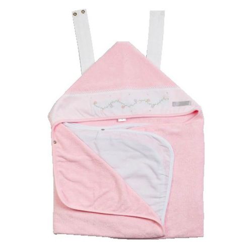 Toalha de Banho Pequena com fralda solta 0 a 2 anos Clássico Flores D´Bella for Baby