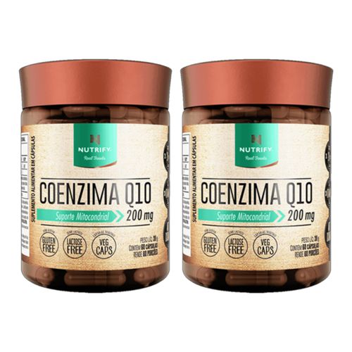Kit 2X: Coenzima Q10 200mg Nutrify 60 Cápsulas