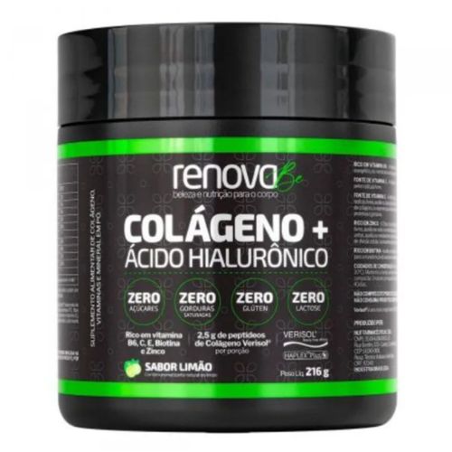 RenovaBe Colágeno + Ácido Hialurônico Limão 216g