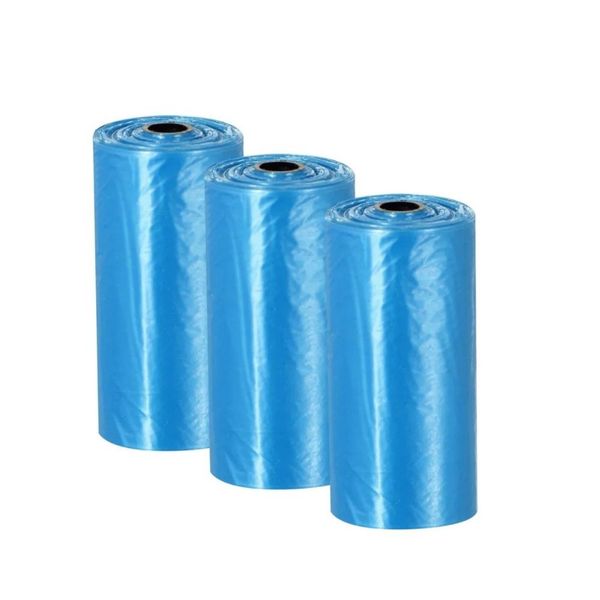 Kit 3 Rolos de Saquinhos Refil Higiênico Cata Caca Coco Pets Cachorro Câes Dog Gatos