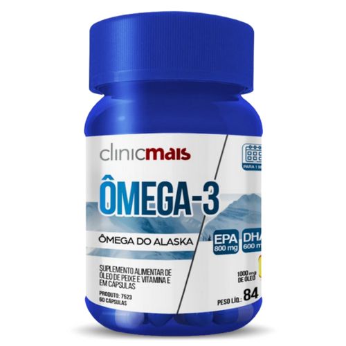 Ômega do Alaska Concentrado 60 cápsulas 1400mg ClinicMais