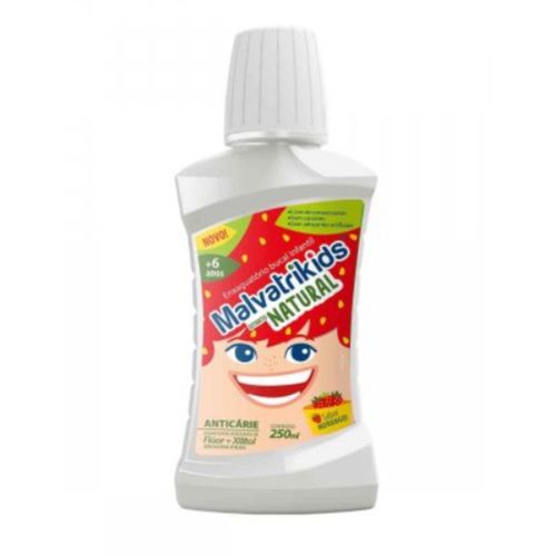 Enxaguante Bucal Infantil Malvatrikids Natural Morango 250ml Enxaguante Bucal Infantil Malvatrikids Natural Morango 250ml