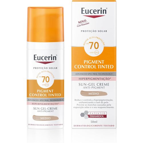Eucerin Protetor Solar Sun Pigment Control Tinted Fps70 50Ml - Cor Médio Eucerin Protetor Solar Sun Pigment Control Tinted Fps70 50Ml - Cor Médio