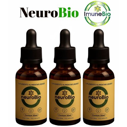 Kit 3 NeuroBio – Memória Foco e Concentração - 30 ML Kit 3 NeuroBio – Memória Foco e Concentração - 30 ML