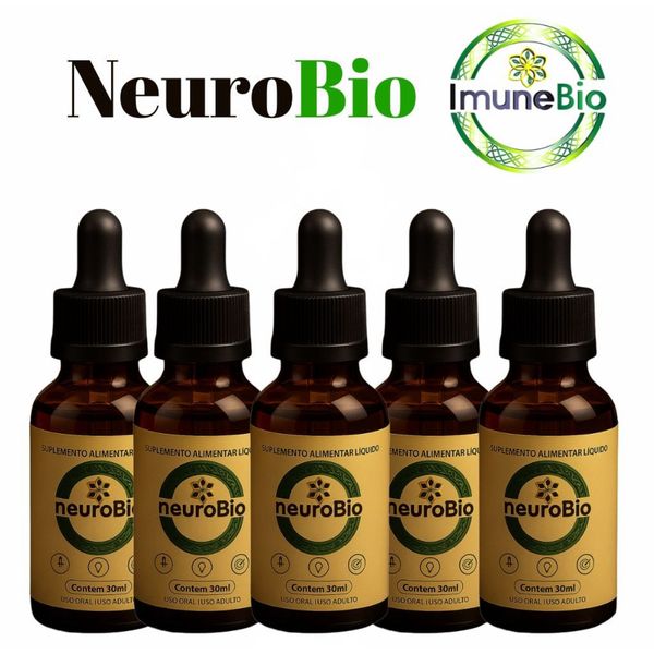 Kit 5 NeuroBio – Memória Foco e Concentração - 30 ML