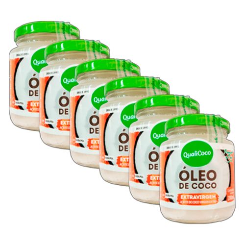 Kit 6X: Óleo de Coco Extravirgem Qualicoco 200ml