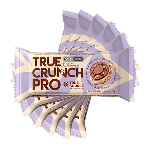 Kit 6X: Wafer Proteico True Crunch Pro Chocolate Meio Amargo True Source 25g Kit 6X: Wafer Proteico True Crunch Pro Chocolate Meio Amargo True Source 25g
