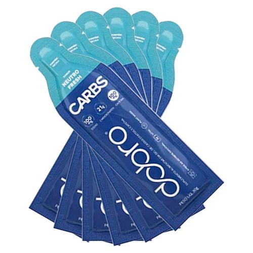 Kit 6X: Carbs Gel Neutro Fresh com Cafeína Dobro 30g Neutro Fresh com Cafeína