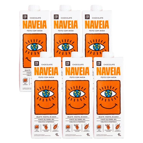 Kit 6X: Bebida Vegetal de Aveia Chocolate Naveia 1L