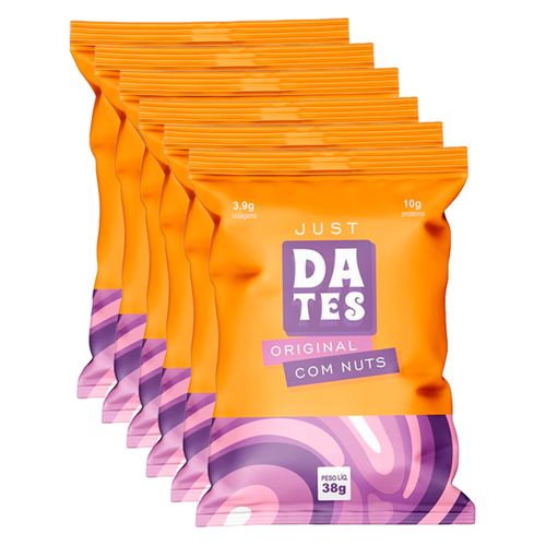 Kit 6X: Barra de Proteína Just Original com Nuts Sem Açúcar Let's Dates 38g Kit 6X: Barra de Proteína Just Original com Nuts Sem Açúcar Let's Dates 38g