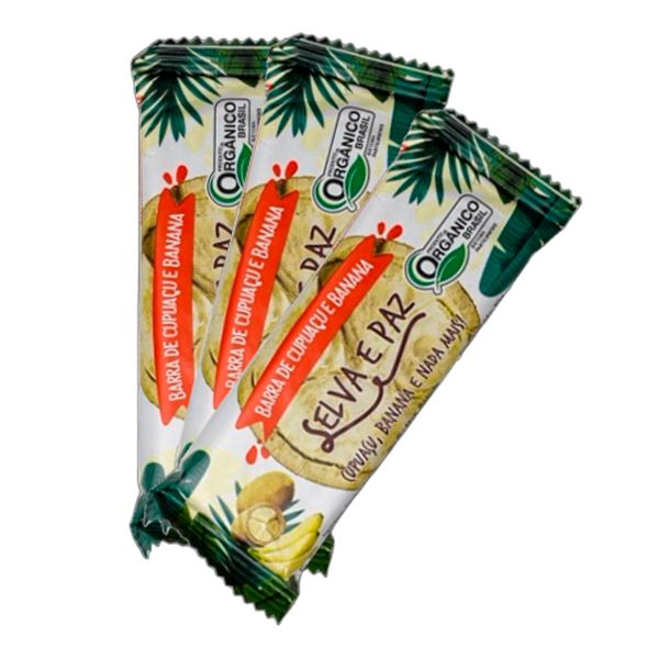 Kit 3X: Barra de Frutas Amêndoa de Cupuaçu e Banana Orgânica Selva e Paz 30g