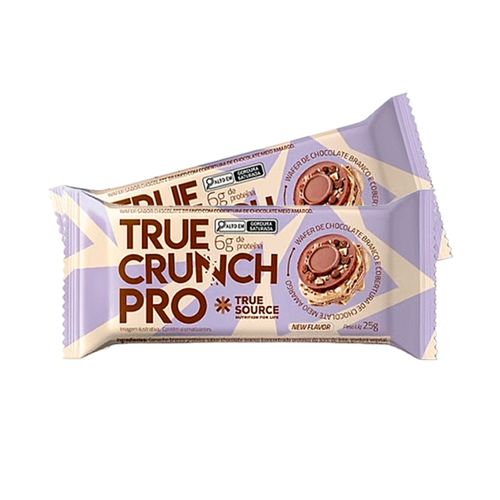 Kit 2X: Wafer Proteico True Crunch Pro Chocolate Meio Amargo True Source 25g Kit 2X: Wafer Proteico True Crunch Pro Chocolate Meio Amargo True Source 25g
