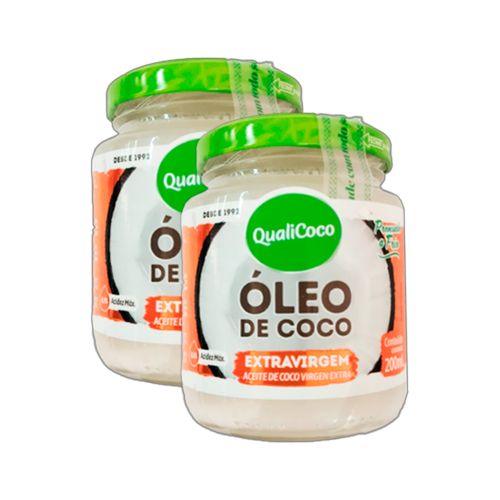 Kit 2X: Óleo de Coco Extravirgem Qualicoco 200ml Kit 2X: Óleo de Coco Extravirgem Qualicoco 200ml