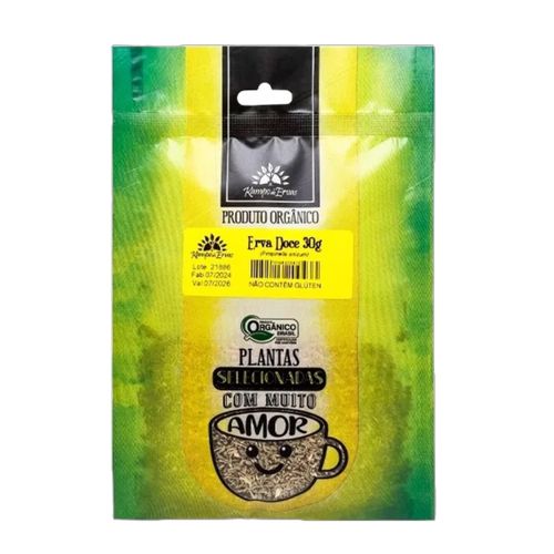 Chá de Erva Doce Orgânica Kampo de Ervas 30g Chá de Erva Doce Orgânica Kampo de Ervas 30g