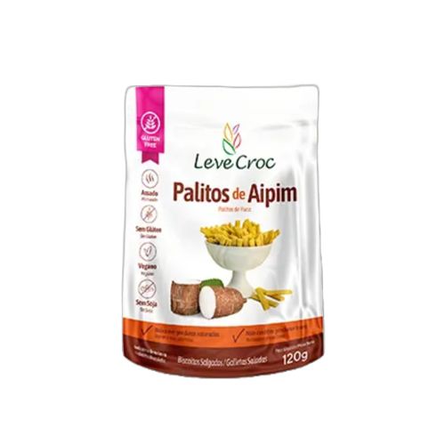 Biscoito Palito Aipim Sem Glúten Leve Croc 120g Biscoito Palito Aipim Sem Glúten Leve Croc 120g