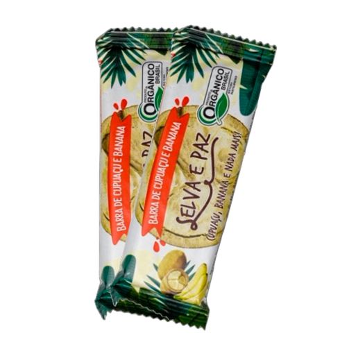 Kit 2X: Barra de Frutas Amêndoa de Cupuaçu e Banana Orgânica Selva e Paz 30g Kit 2X: Barra de Frutas Amêndoa de Cupuaçu e Banana Orgânica Selva e Paz 30g