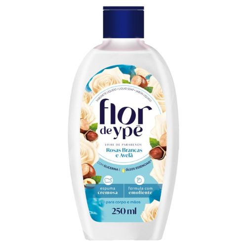 Sabonete Líquido Flor De Ype 250ml Rosas Brancas E Avelã Sabonete Líquido Flor De Ype 250ml Rosas Brancas E Avelã
