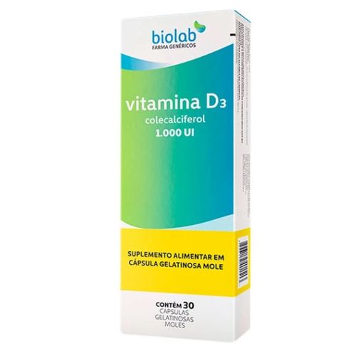 Vitamina D3 1.000 UI 30 caps Biolab Vitamina D3 1.000 UI 30 caps Biolab