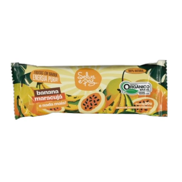 Barra de Frutas Banana e Maracujá Orgânica Selva e Paz 30g