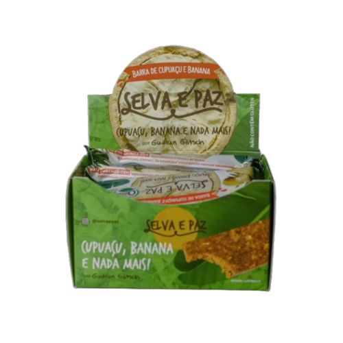 Barra de Frutas Amêndoa de Cupuaçu e Banana Orgânica 30g Selva e Paz 12 Unidades Barra de Frutas Amêndoa de Cupuaçu e Banana Orgânica 30g Selva e Paz 12 Unidades