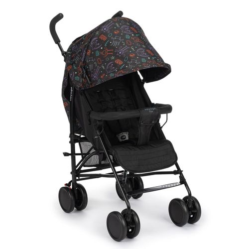 Carrinho de Bebê Guarda-Chuva Pipa Preto Neon - Voyage Carrinho de Bebê Guarda-Chuva Pipa Preto Neon - Voyage