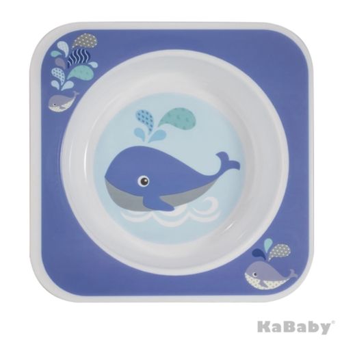 Prato Bowl Quadrado Baleia Azul Prato Bowl Quadrado Baleia Azul