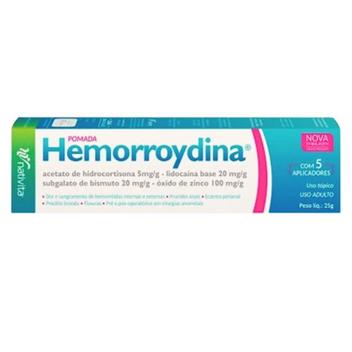 Pomada de Hemorroida Hemorroydina com 5 Aplicadores