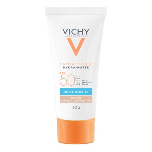 Protetor Solar Facial Vichy Fps 50 Capital Soleil Hydra-Matte Cor 2.0 30G