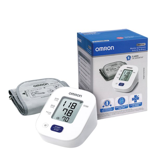 Aparelho de Pressão Braço Omron HEM-7142 Automático Digital Portátil