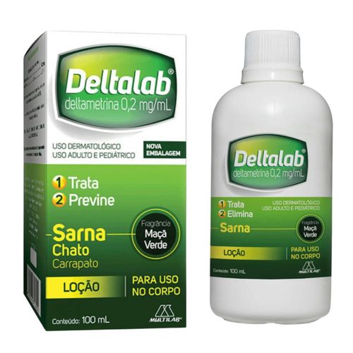 Deltalab Loção 100ml  sarna chato carrapato