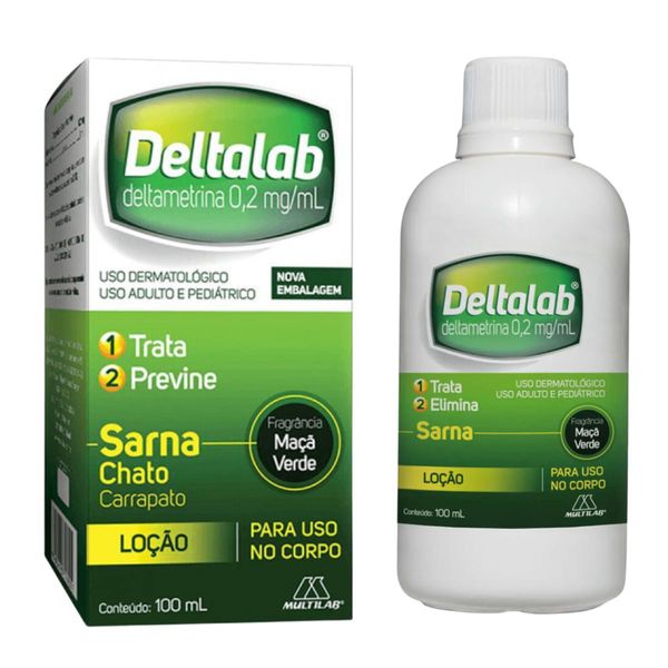 Deltalab Loção 100ml sarna chato carrapato